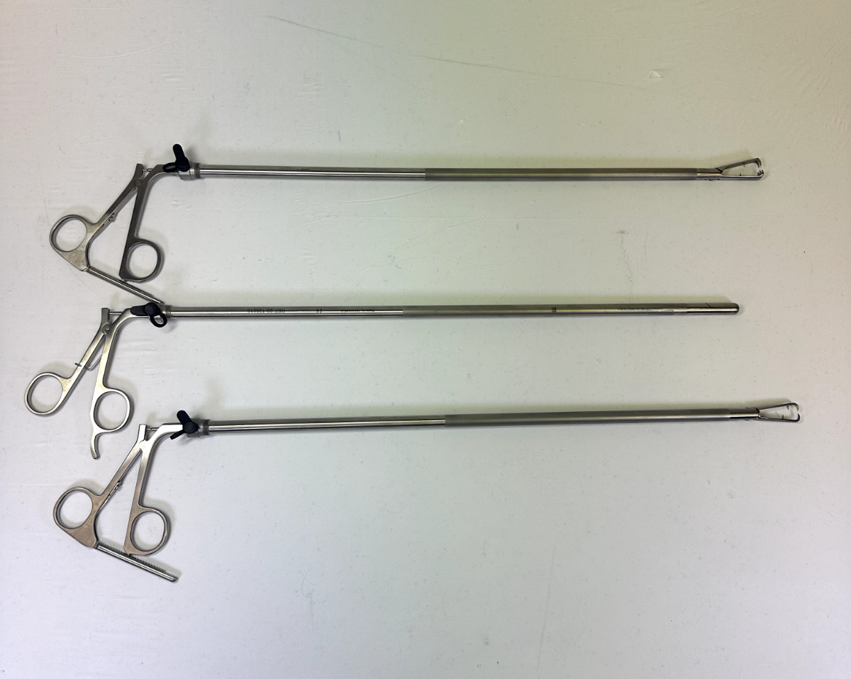 Blue Endo Surgical Laparoscopic 13mm Biopsy Spoon & Tenaculum Forceps Set