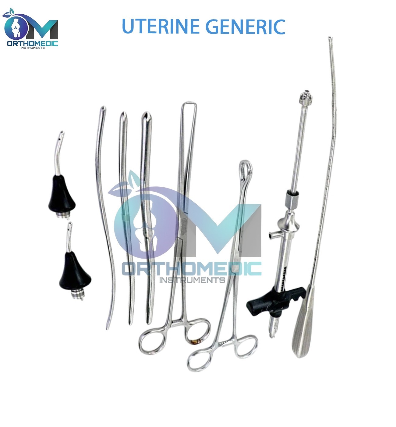 8 pcs UTERINE GENERIC GEN COHEN SURGICAL SURGERY INSTRUMENT SET