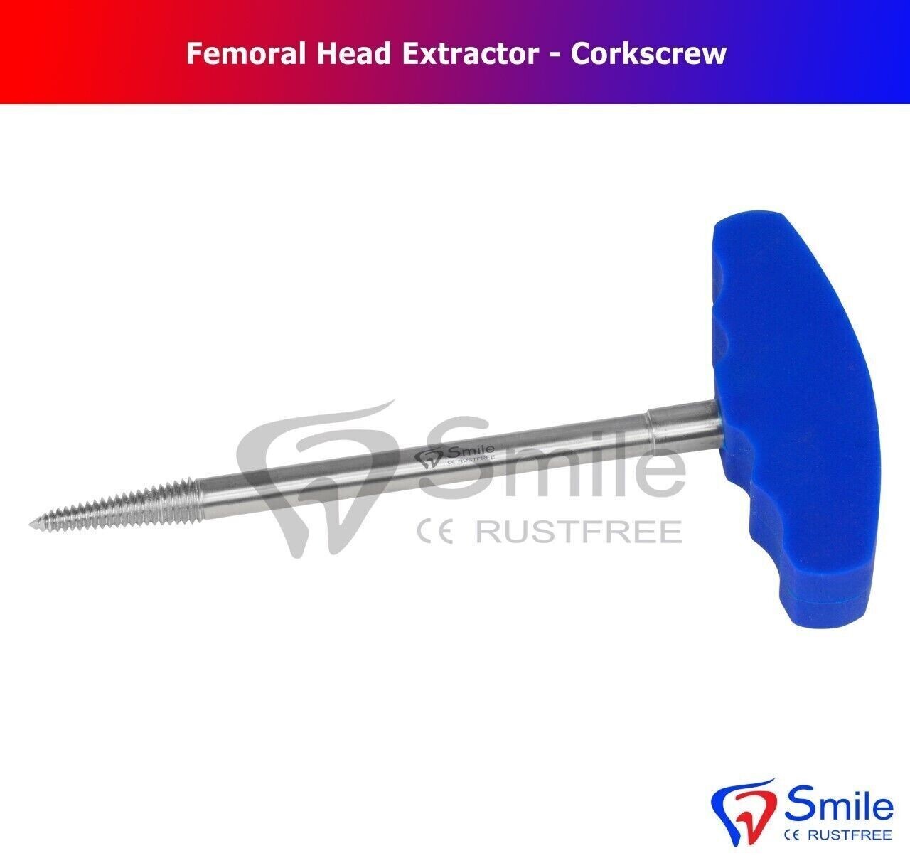 Femoral Head Extractor Corkscrew Orthopaedic Instruments FDA Quality Product