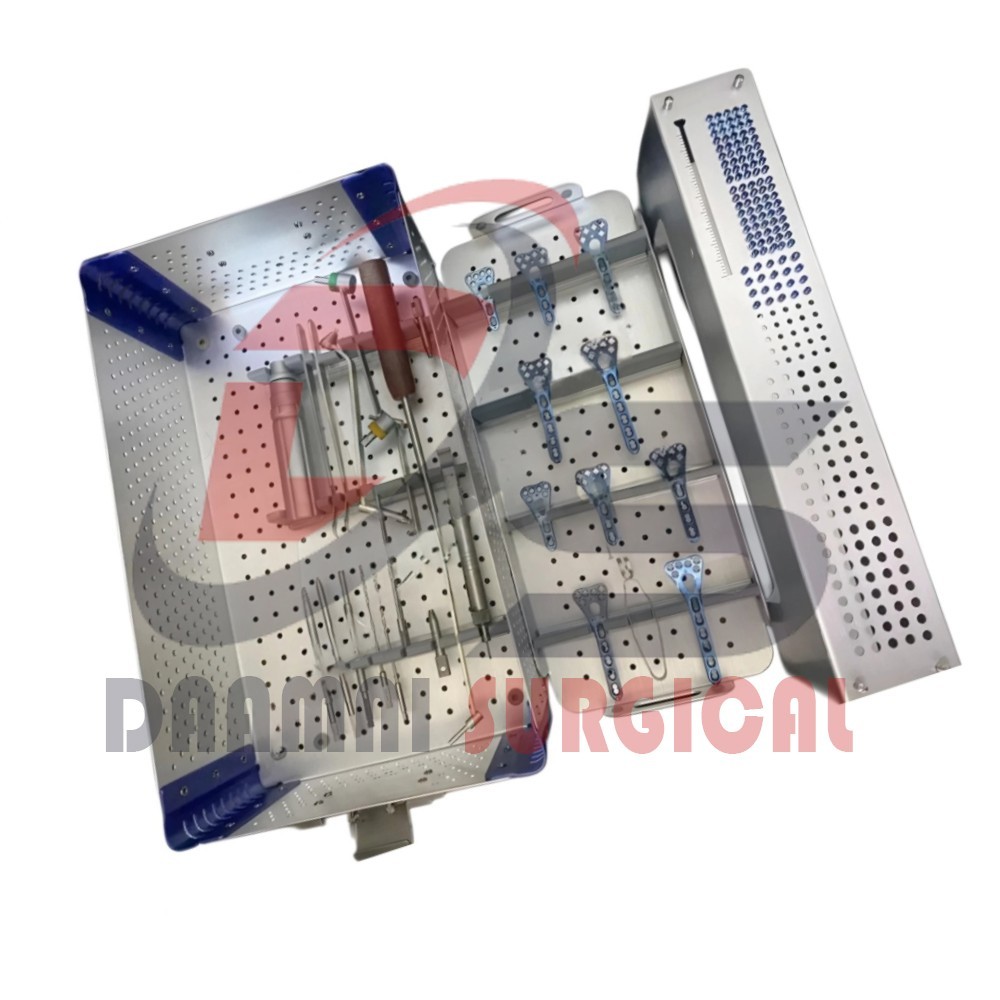 2.4mm Distal Radius Orthopedic Instruments Set Sterlization Box Screws & Plates