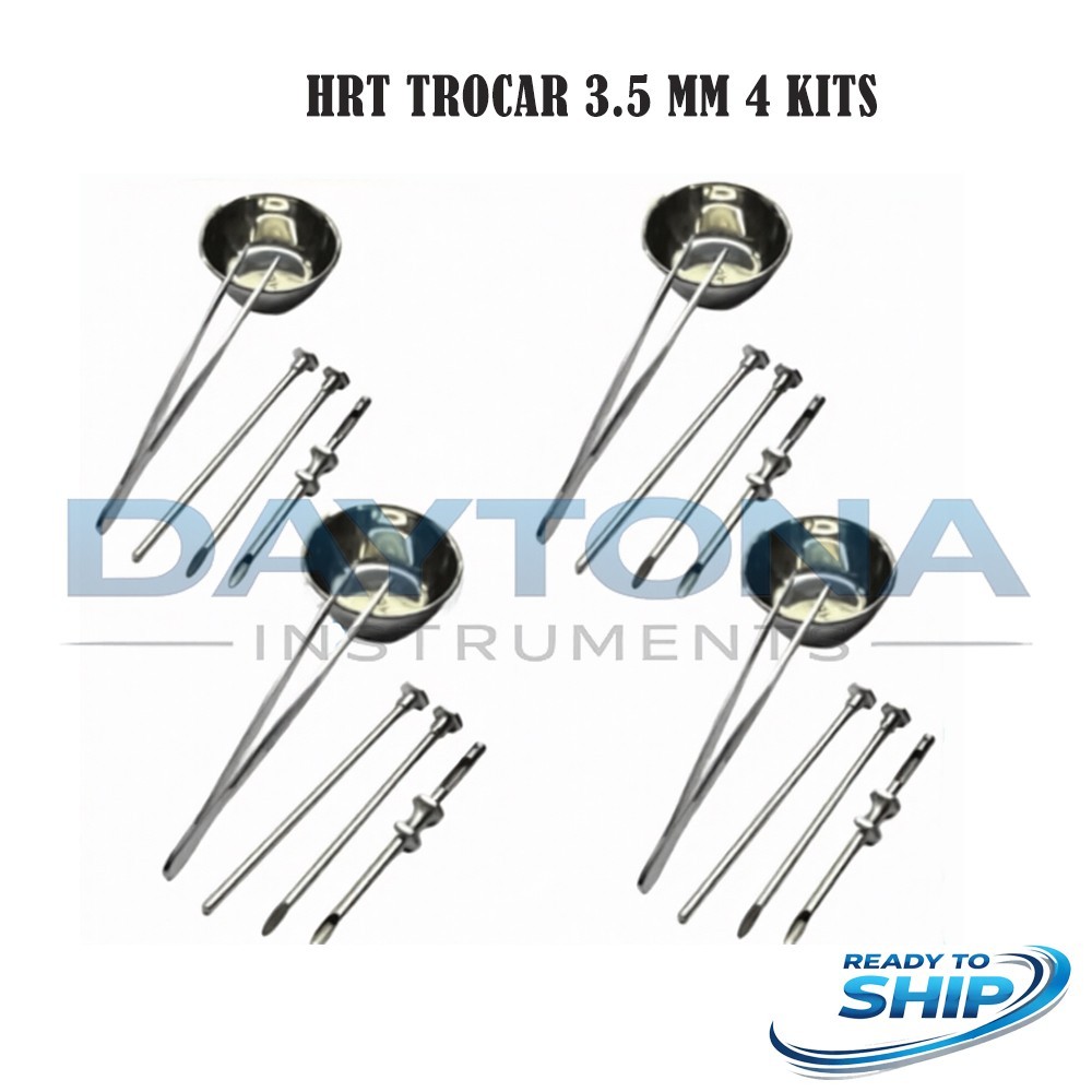 HRT Trocar 4 Kits 3.5mm Hormone Replacement Pellet Insertion Trocar Set
