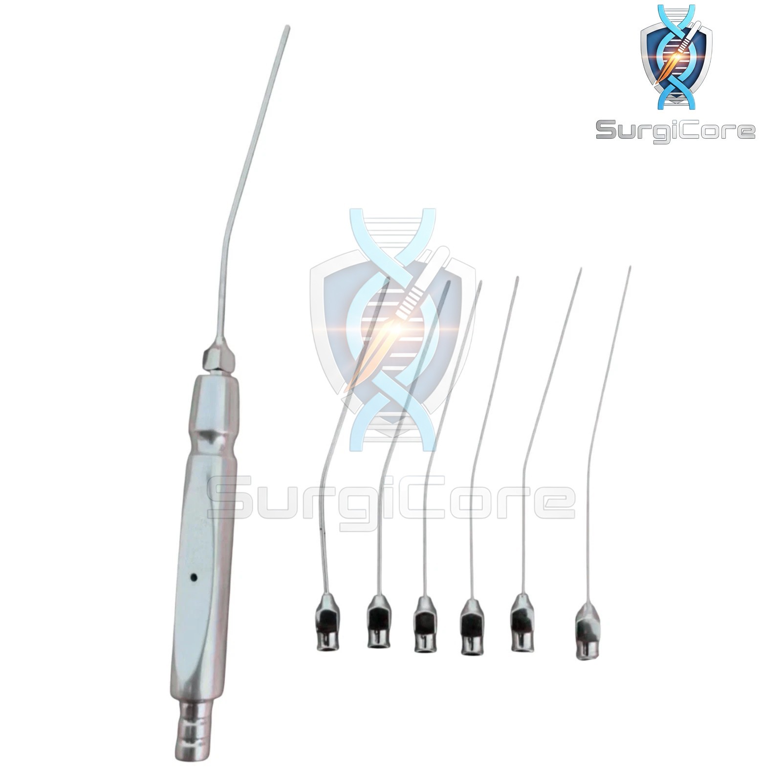 Nasal Ent Tympanoplasty Suction Tubes With Luer Lock Handle Surgical Instruments