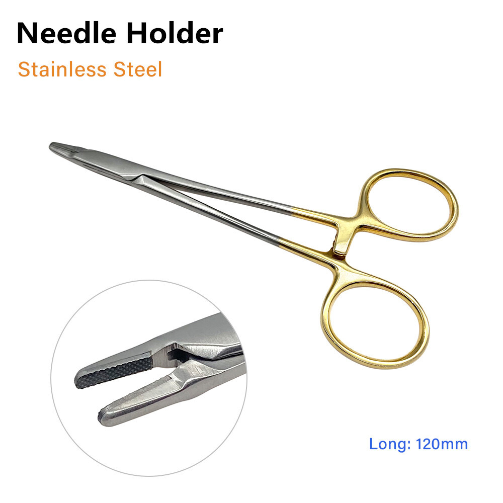 Gold Handle Straight Forceps Locking Clamps Hemostatic Forceps Arterial Forceps