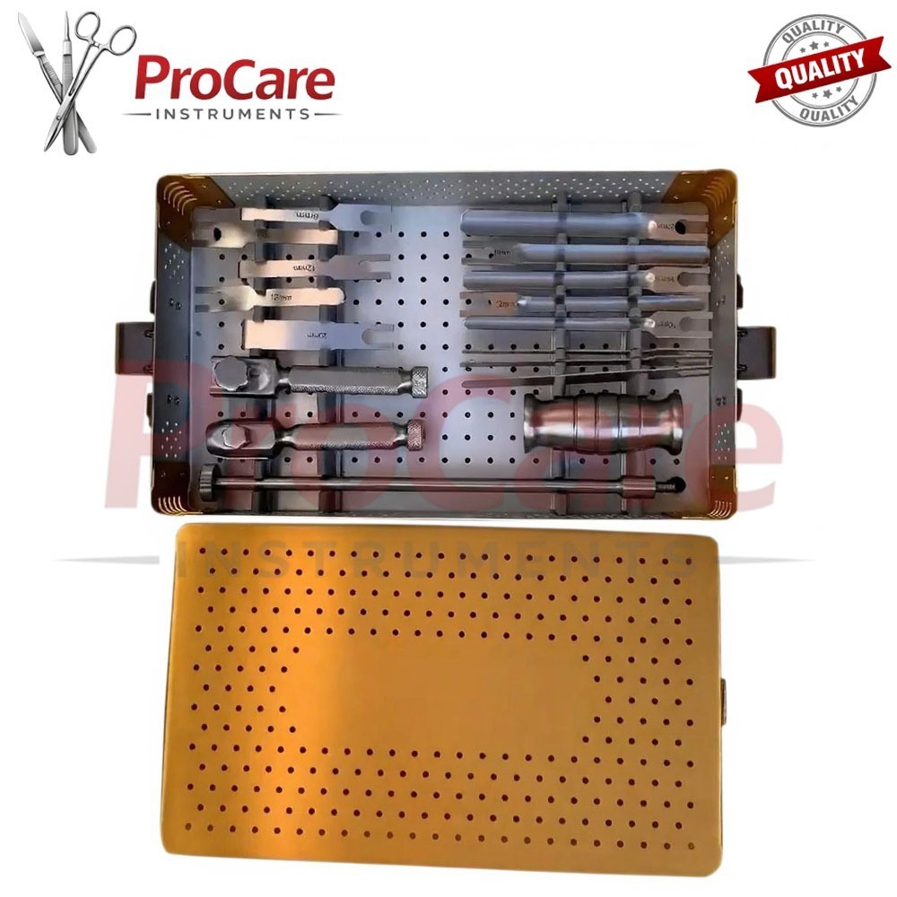 Orthopedic Hip and Knee Surgery Instruments Set, With Premium Sterilization Box