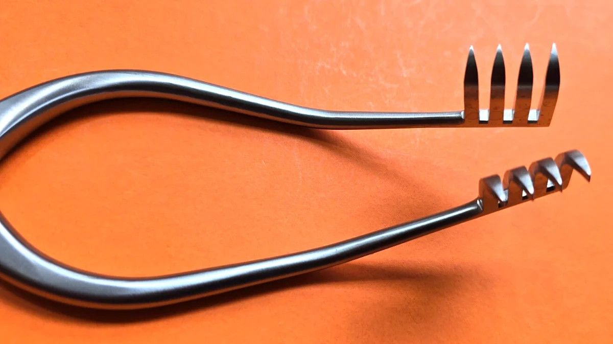 BOSS 73-1197 Surgical Orthopedic Adson Cerebral Retractor 7.5″ Sharp 4×4 Prongs