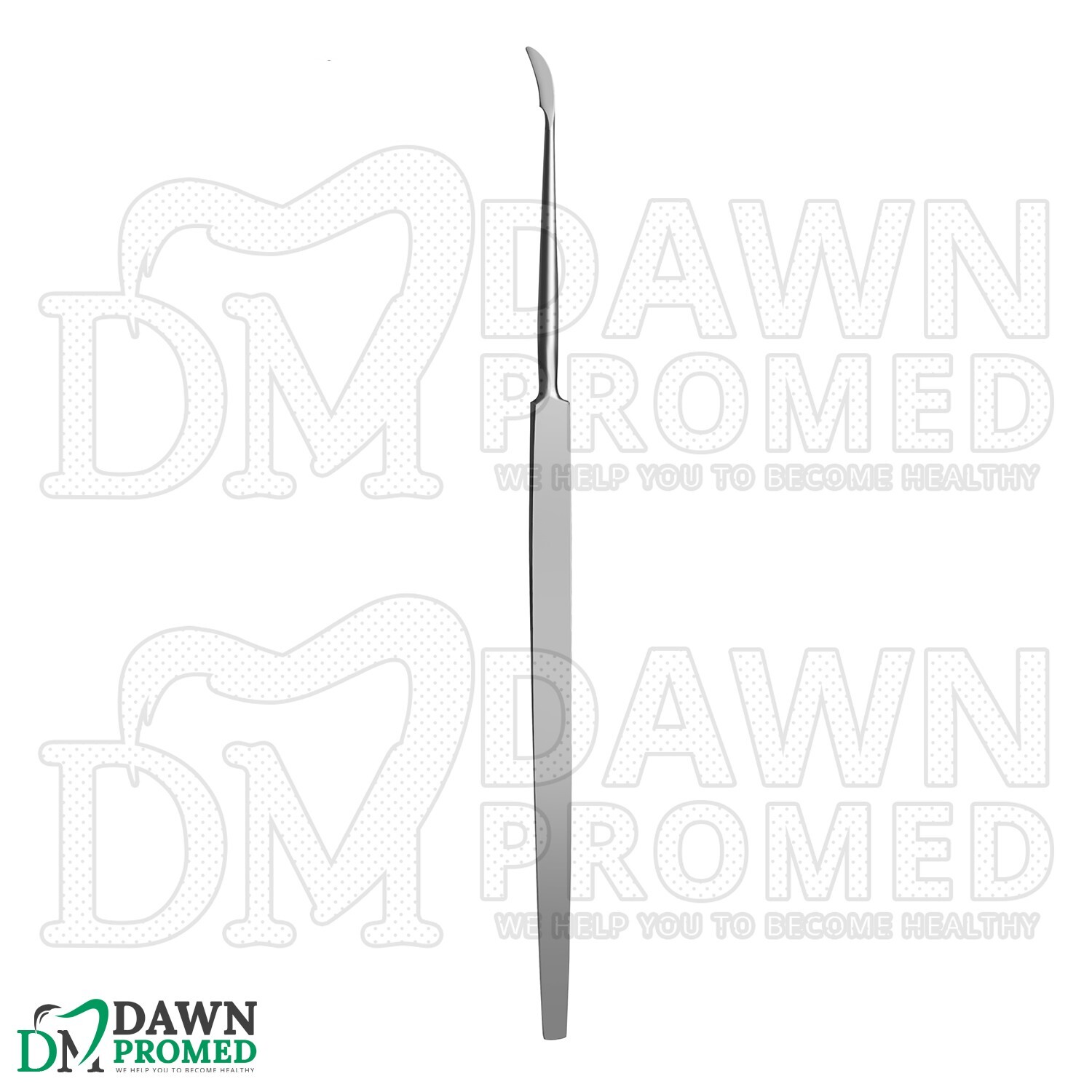 Sinus Sickle Tool 7.5″ Curved 10mm Blunt Blade Flat Handle Rhinology Instruments