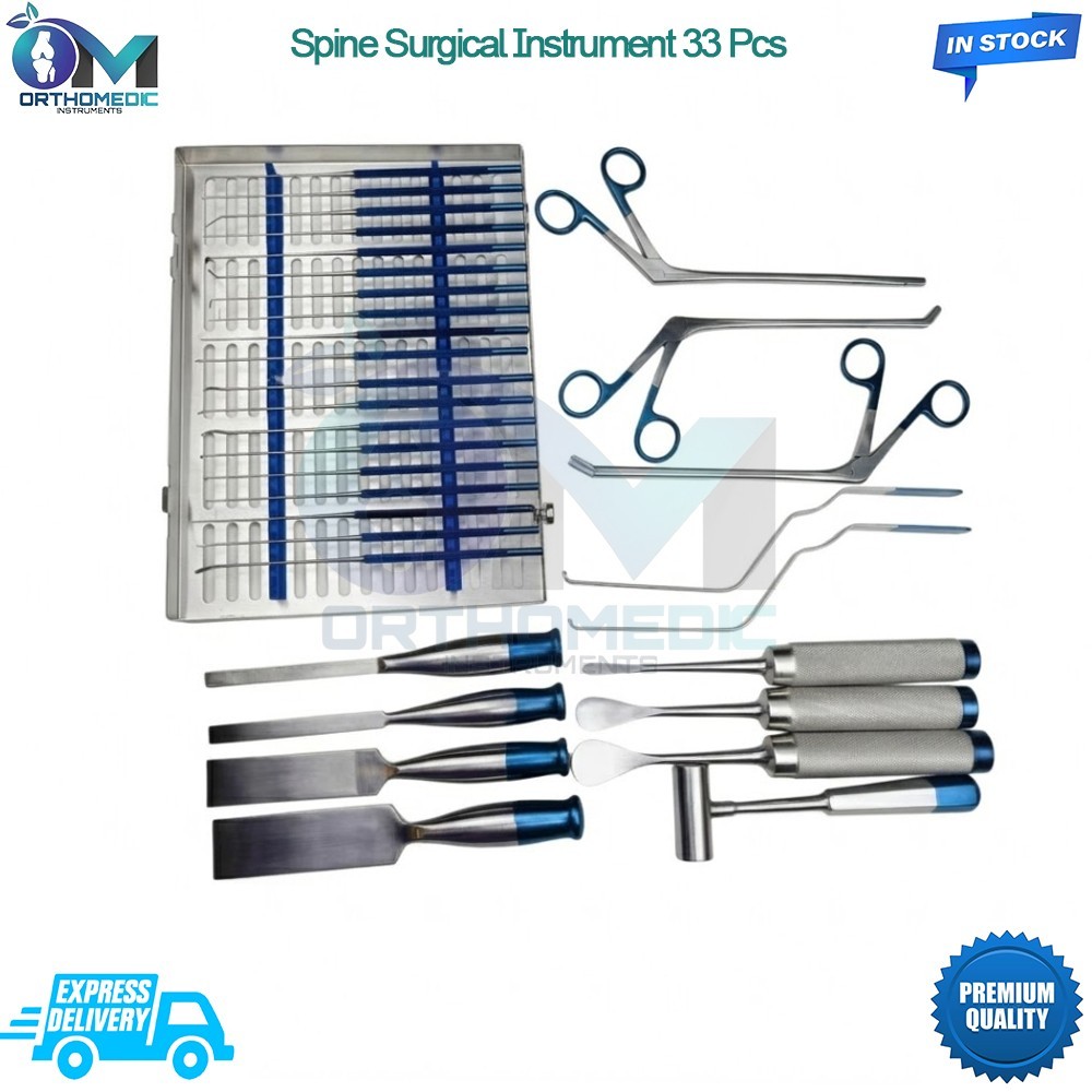 Basic Craniotomy Orthopedic Spine Surgical Instrument 33 Pcs Set Premium Quality