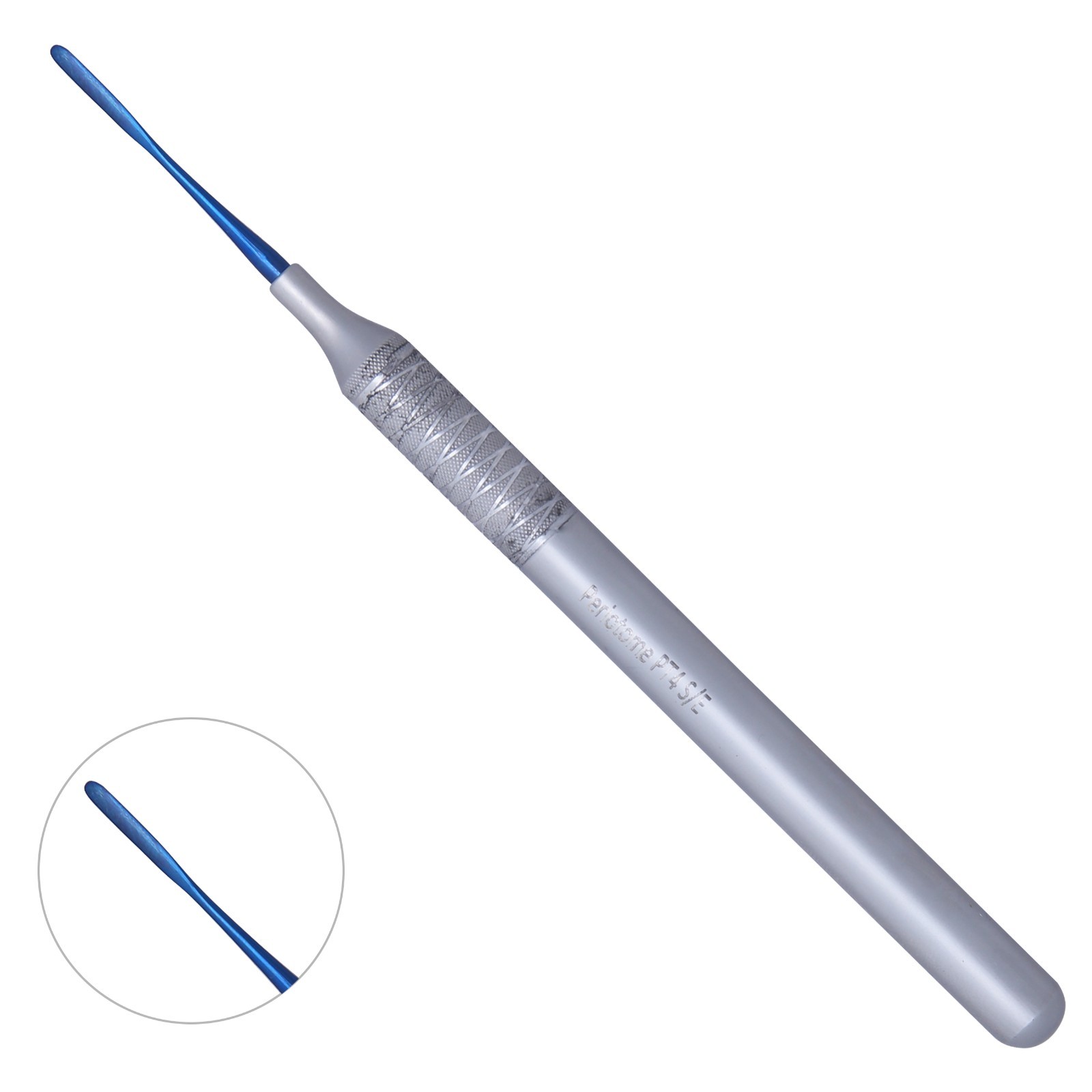 Set of 2 Dental Periotomes, PT-4 PPAEL, Titanium Blue Coated, Straight Blade