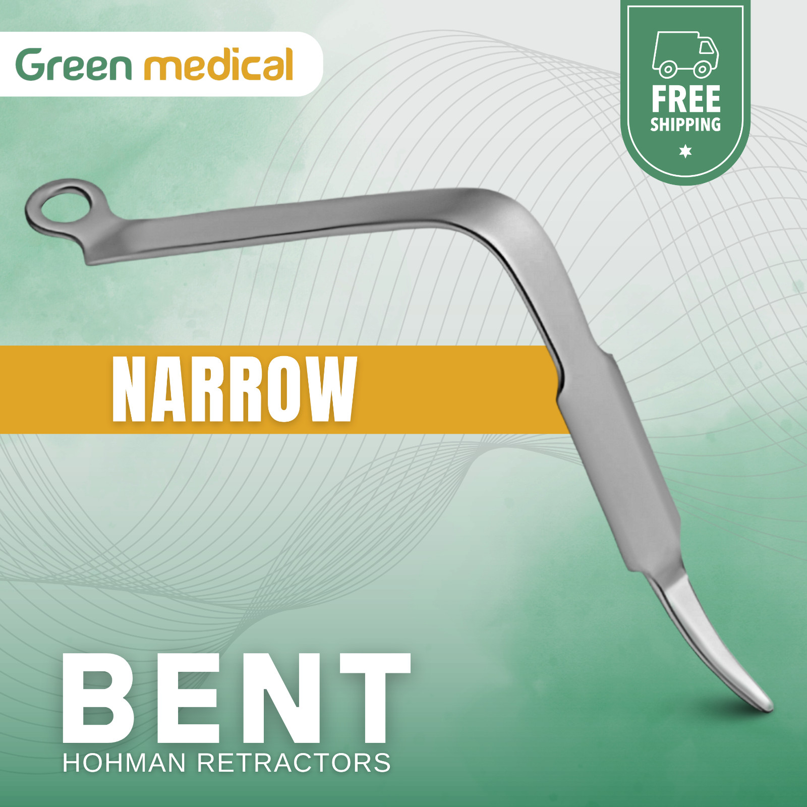 Bent Hohmann Retractor – Orthopedic Surgical Instrument, Narrow Blade