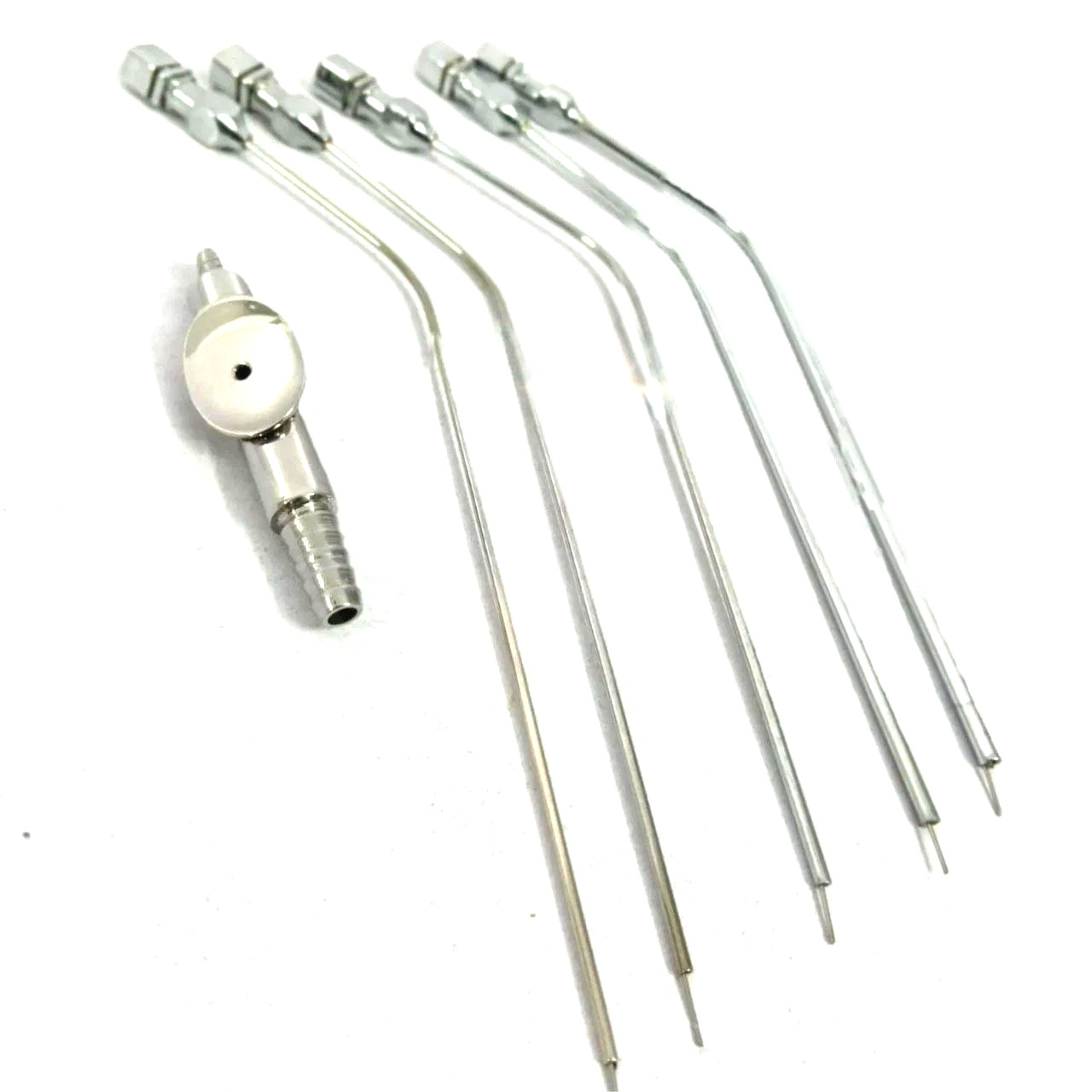 ENT Ear Suction Tip Set 12/14/16/18/20G Surgical Instrument Set of 6Pcs