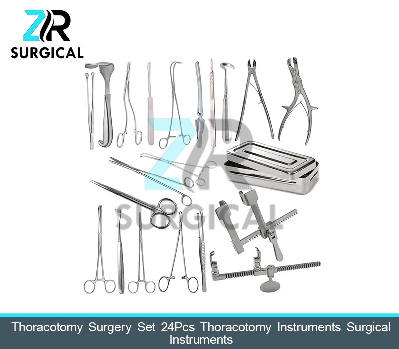 Thoracotomy Surgery Set 24Pcs Thoracotomy Instruments Surgical Instruments