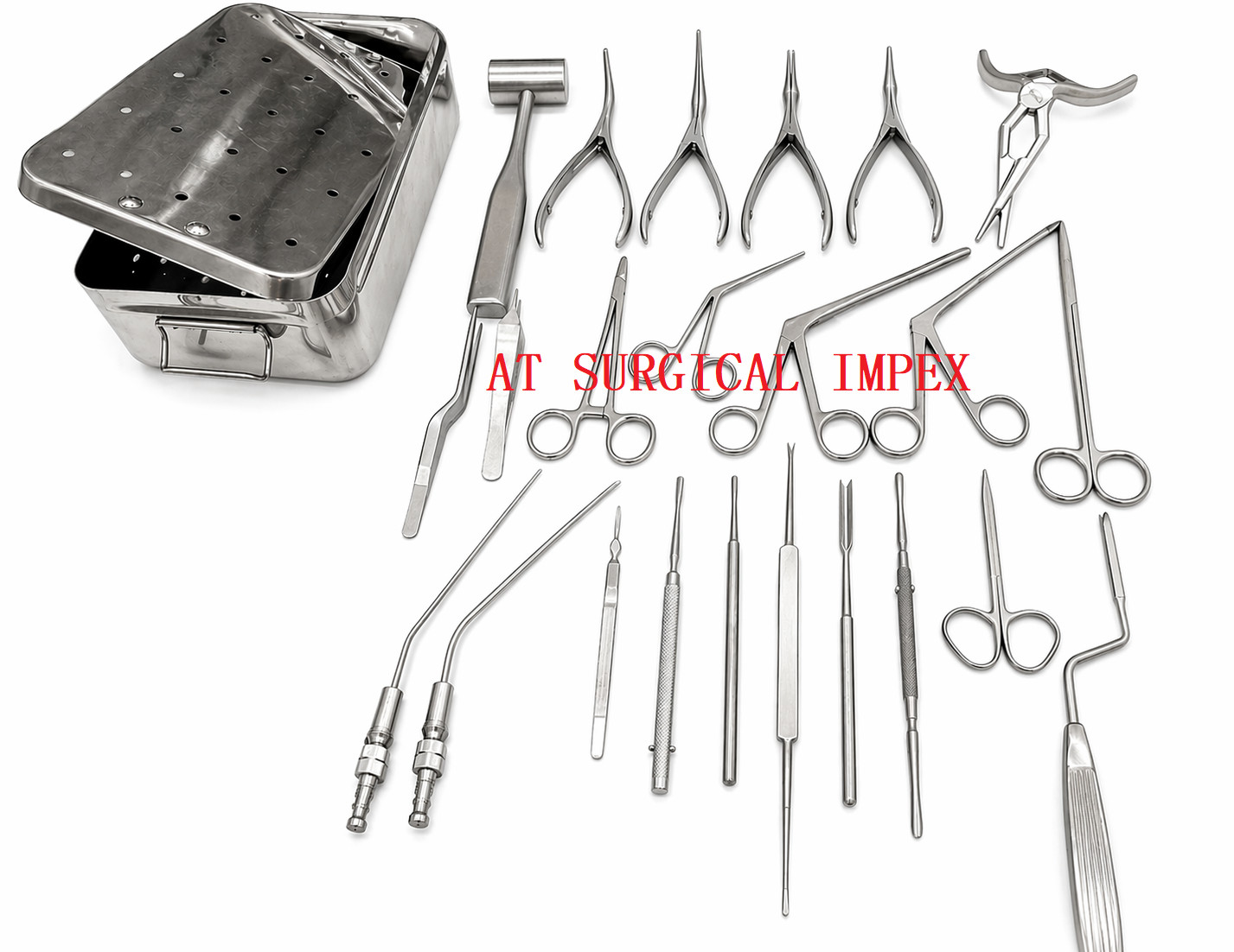 Septoplasty Instrument Set 24 Pc ENT Nasal Surgery Kit Stainless Steel Tools