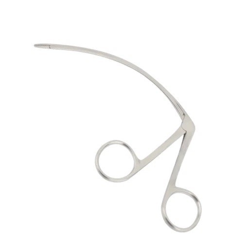 Carroll Tendon Pulling Forceps, 5.5″, Curved Shaft, 2 x 8 mm Serrated, Premium
