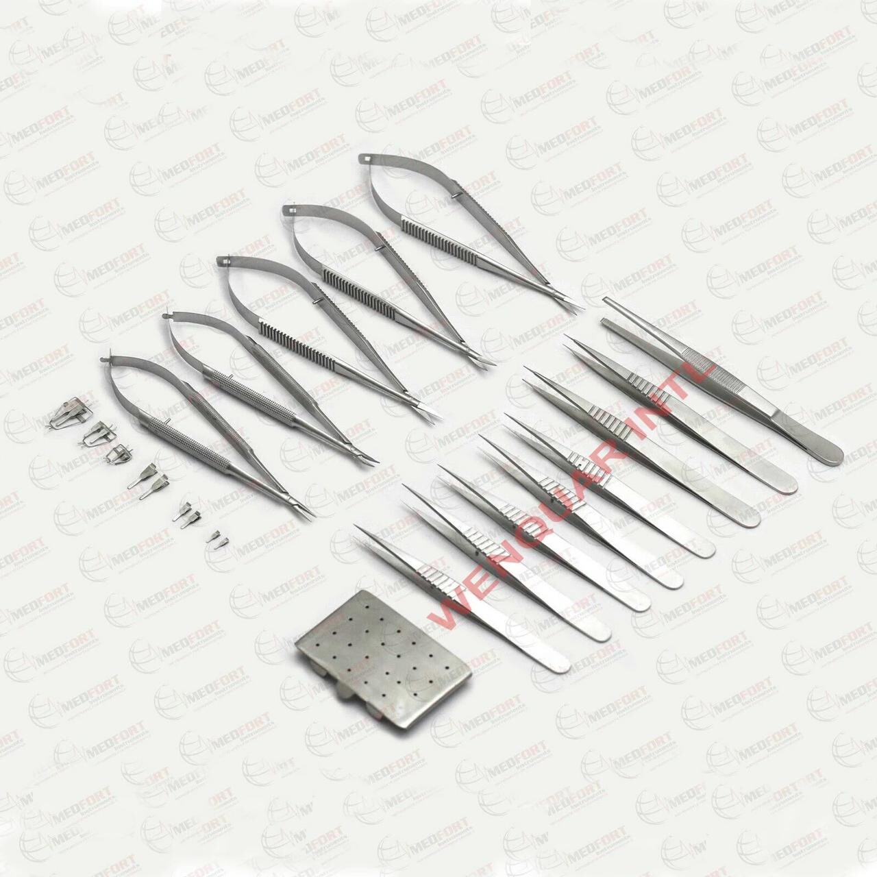 Micro Surgery Insturmants set of 18 pcs Plastic surgery