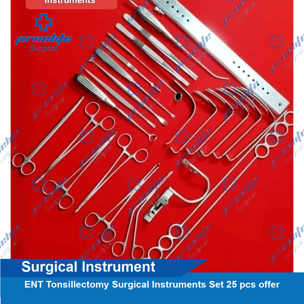 ENT Tonsillectomy Surgical Instruments Set 25 pcs