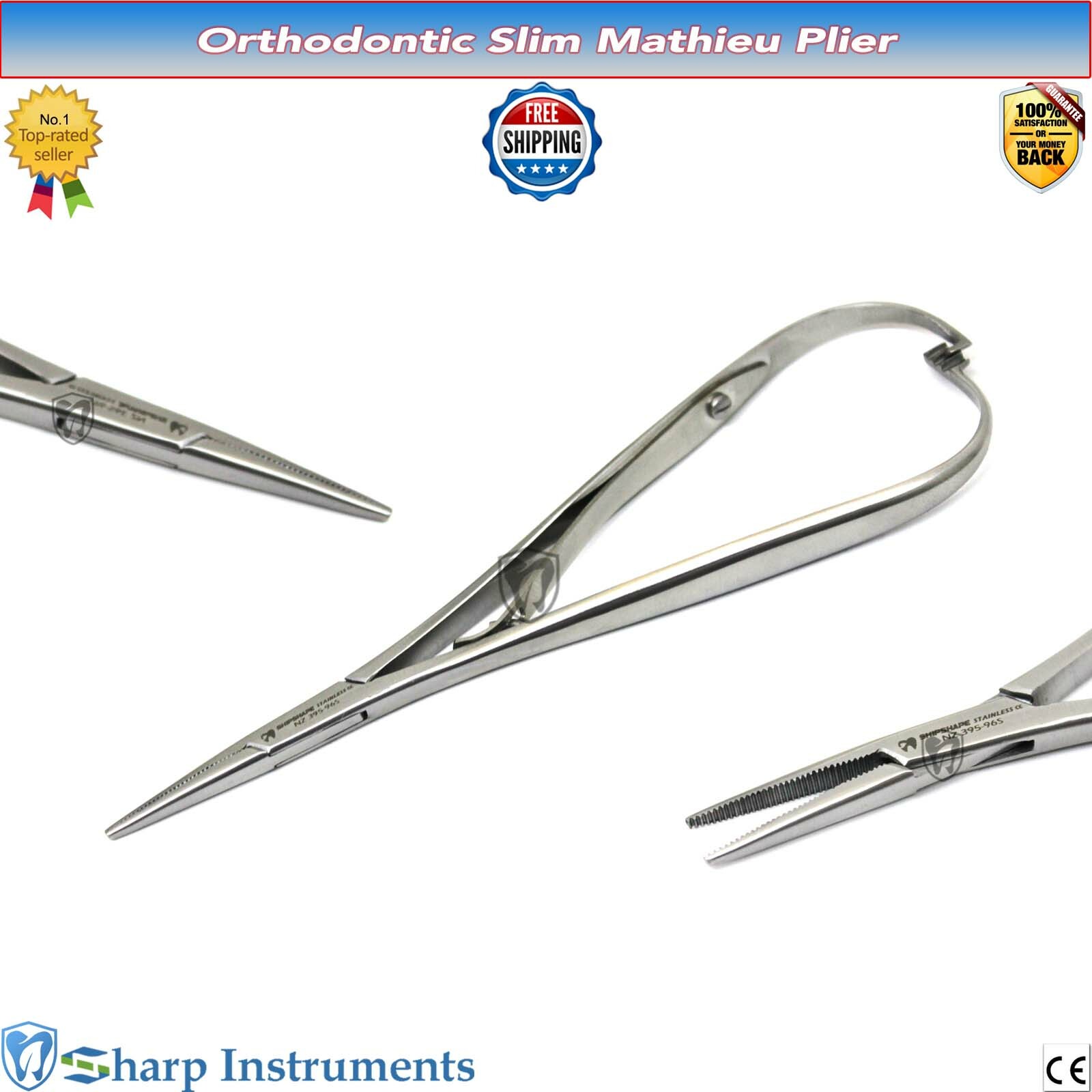 Dental Surgical Needle Holder, Plier – Stainless Steel Slim Narrow Forceps CE