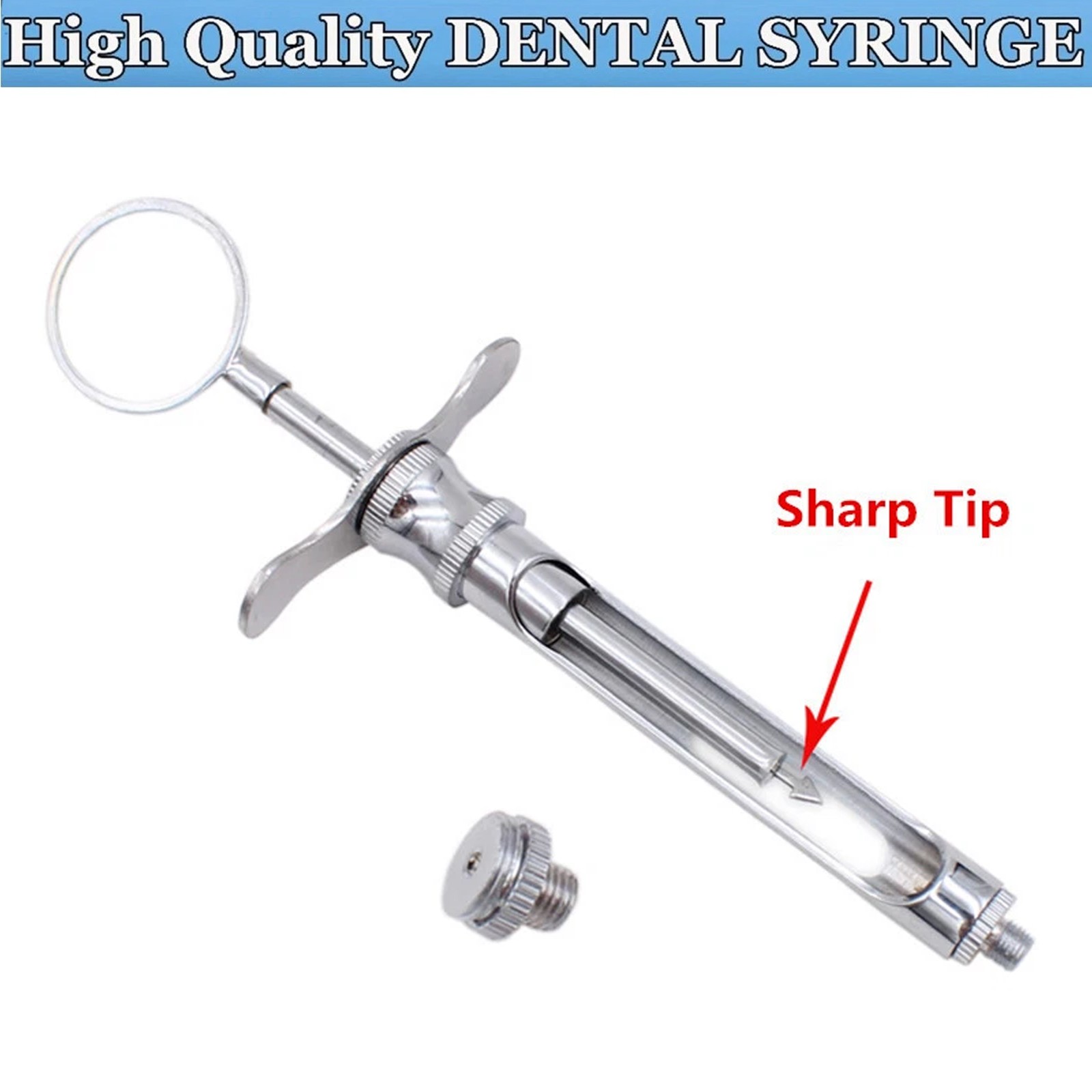 Dental Anesthetic Syringe Self-Aspirating 1.8CC-Surgical Instruments Hook/Sharp