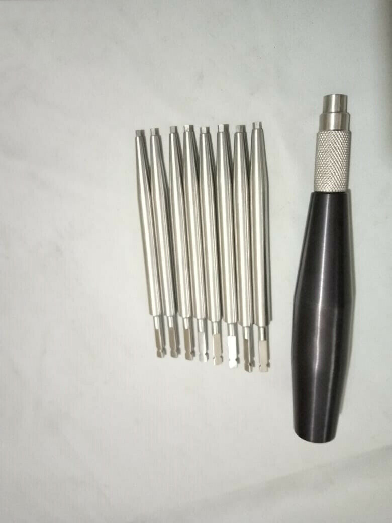Bone Screw Driver Quick Coupling Handle Hex Head Orthopedic Instruments 9 Pcs A+
