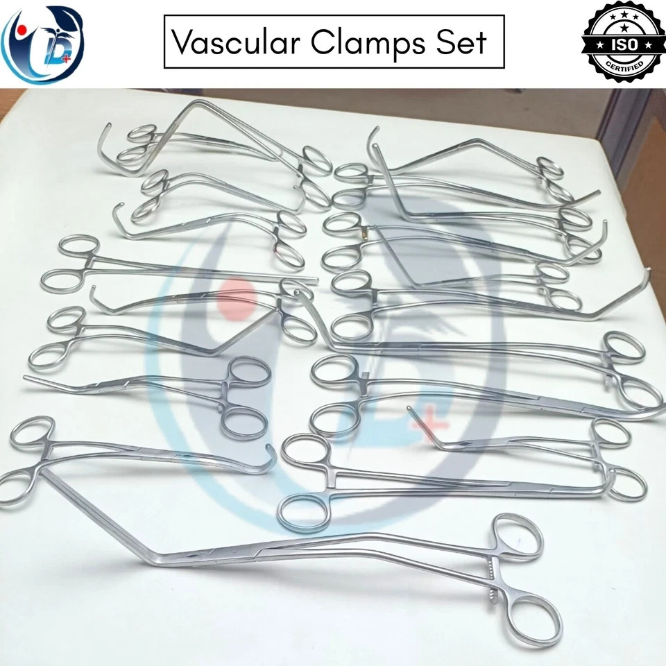 Vascular Clamps Surgery Instruments Debaky 20 Pcs Set Surgical Instruments CE