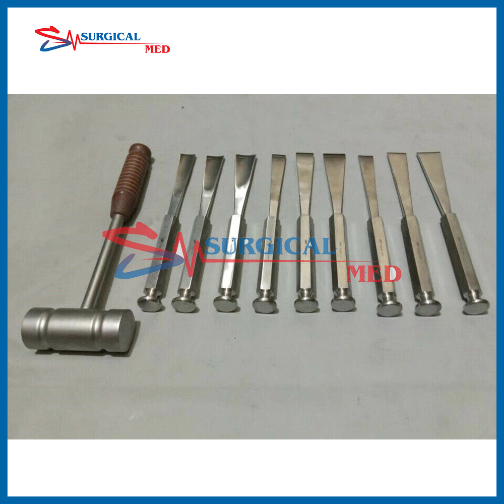 Stille Osteotome Bone Chisel Fiber Handle Orthopedic Surgical Instrument 10 PCS