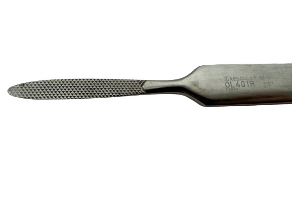 Aesculap OL401R Joseph Bone Rasp, Straight, Serrated, 7.5mm, 165mm