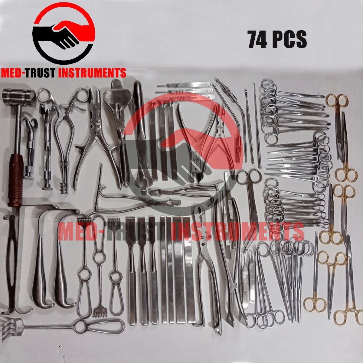 Orthopedic Basic Major Orthopedic Lot Of 74 Pcs Set Surgical Instruments