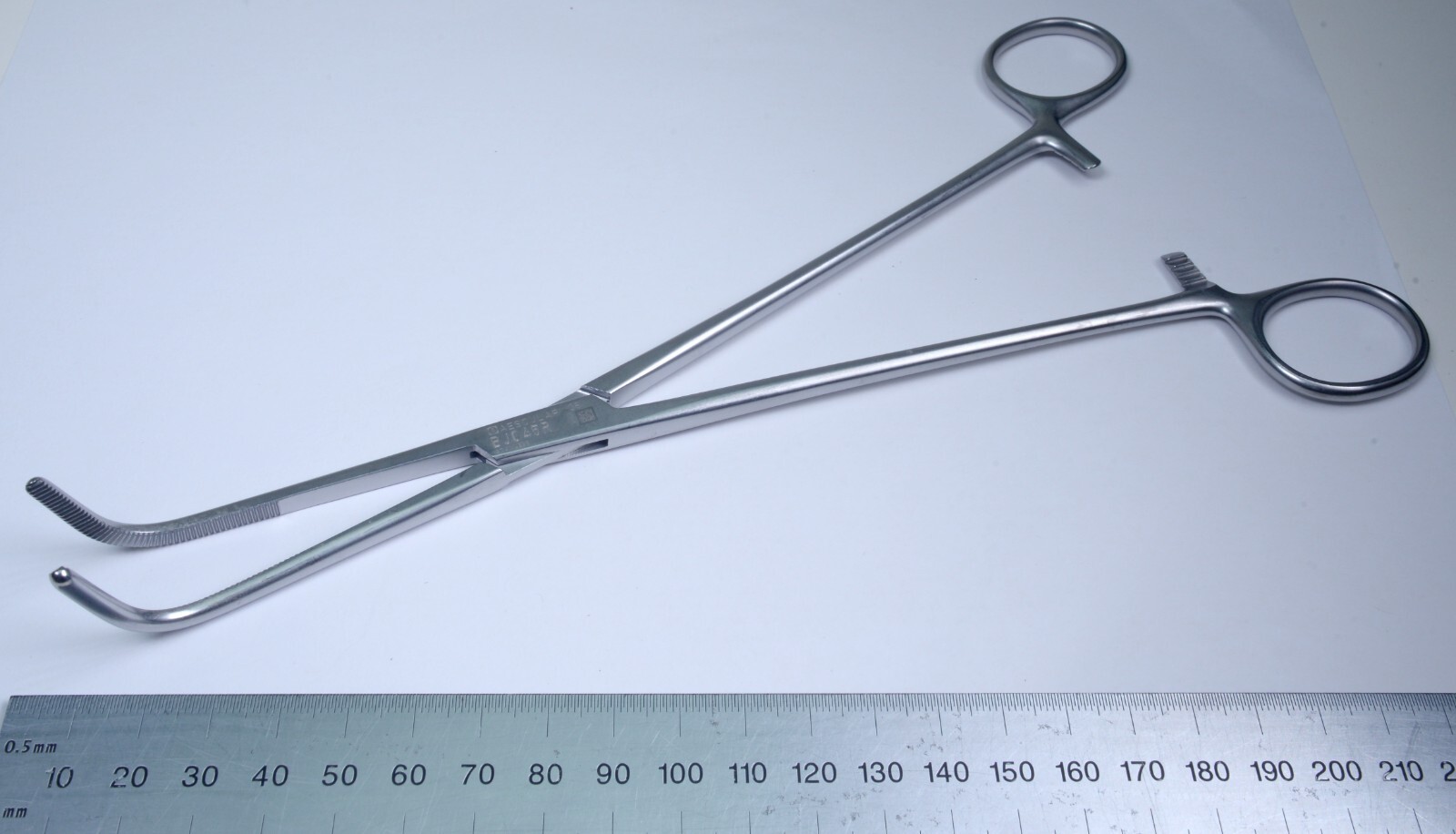 Aesculap #BJ045R Rumel Dissecting Forceps 9½” Curved Stainless Steel Surgical