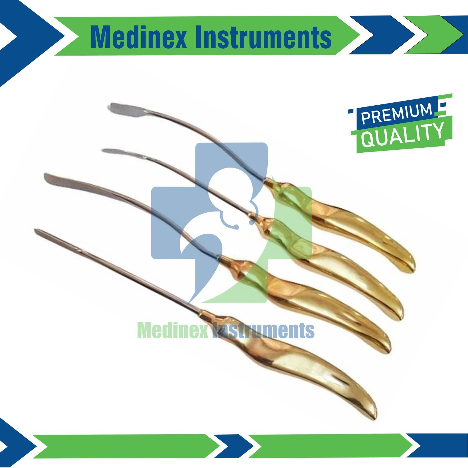 Brow Lift & Face Lift Dissector Plastic Surgery Instruments Set of 4