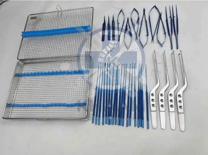 Micro surgery Instruments Neuro Surgical Titanium Coated Instruments Set