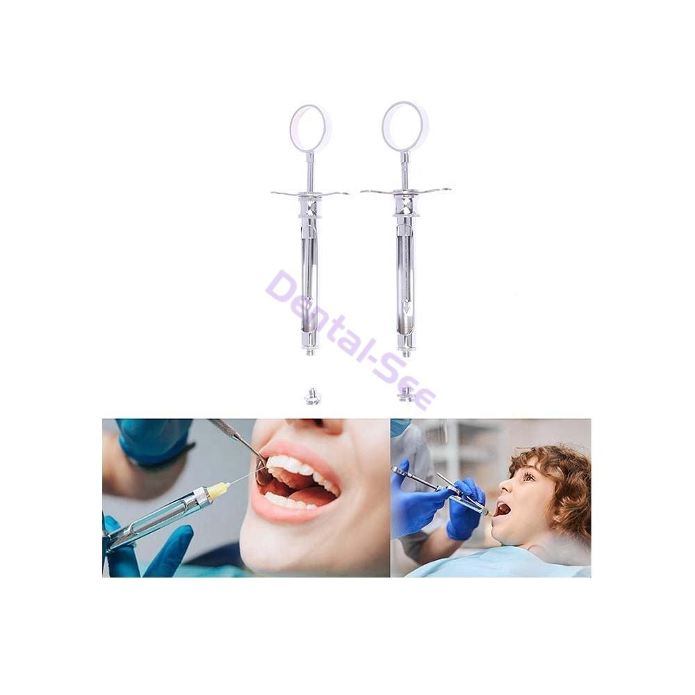 Dental Aspirating Syringe 1.8ML Anesthesia Surgical Stainless Steel Instruments
