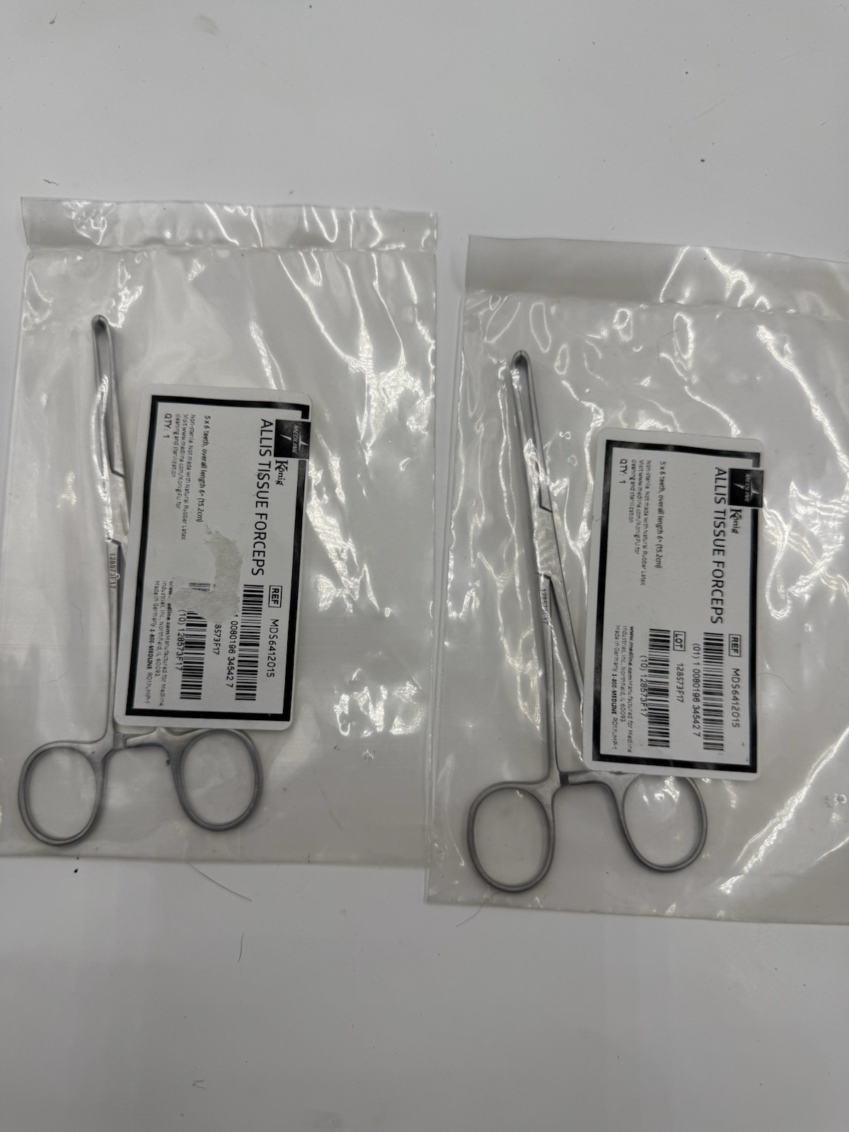 Lot Of 4 NEW Konig MDS6412015 Allis Tissue Hemostat Forceps 6″ Germany