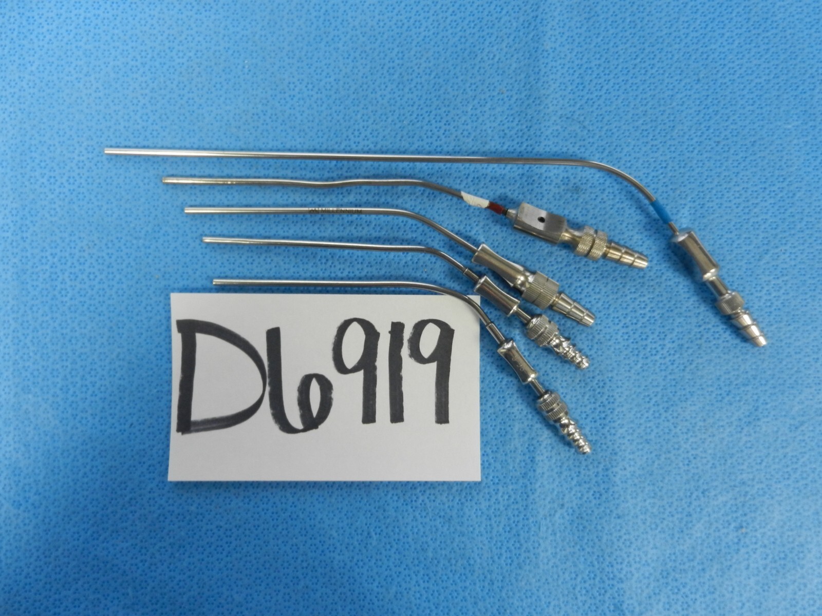 D6919 Storz Pilling Neuro ENT Surgical Spinal Suction Tubes Lot of 5 9FR
