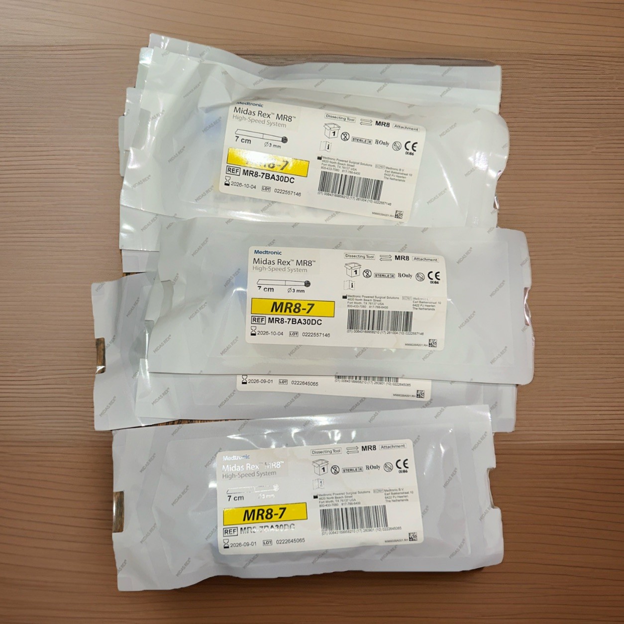 Medtronic Midas Rex MR8-7 REF MR8-7BA30DC Lot. 9 Pieces. In Date.
