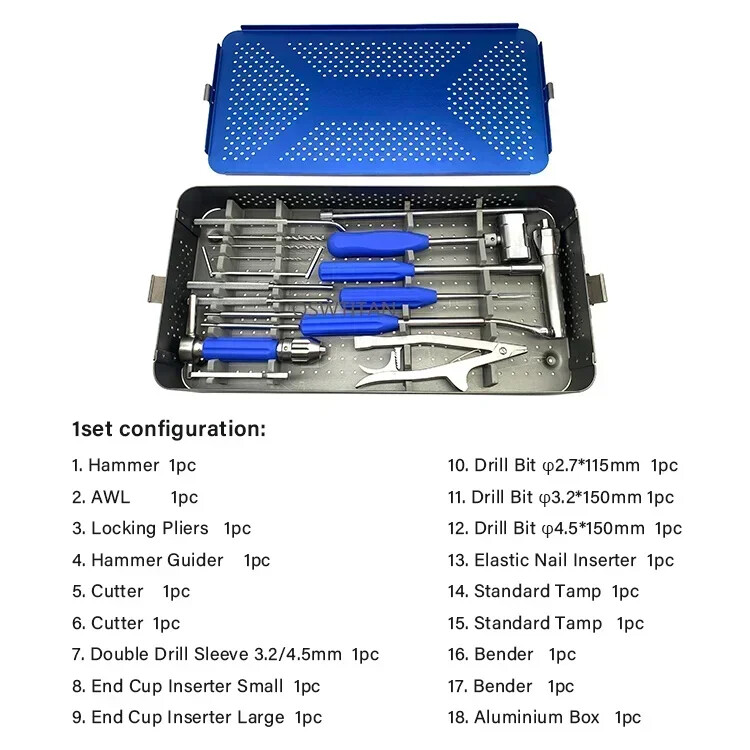 Orthopedic Set Nailing instruments Kit Elastic Nail Instruments Intramedullary