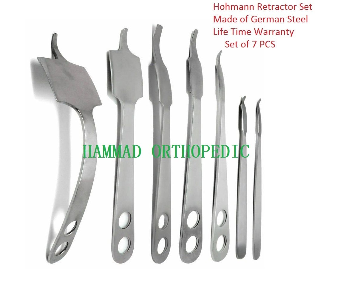 Hohmann Retractor Set of 7 Orthopedic Surgical Instruments German Grade