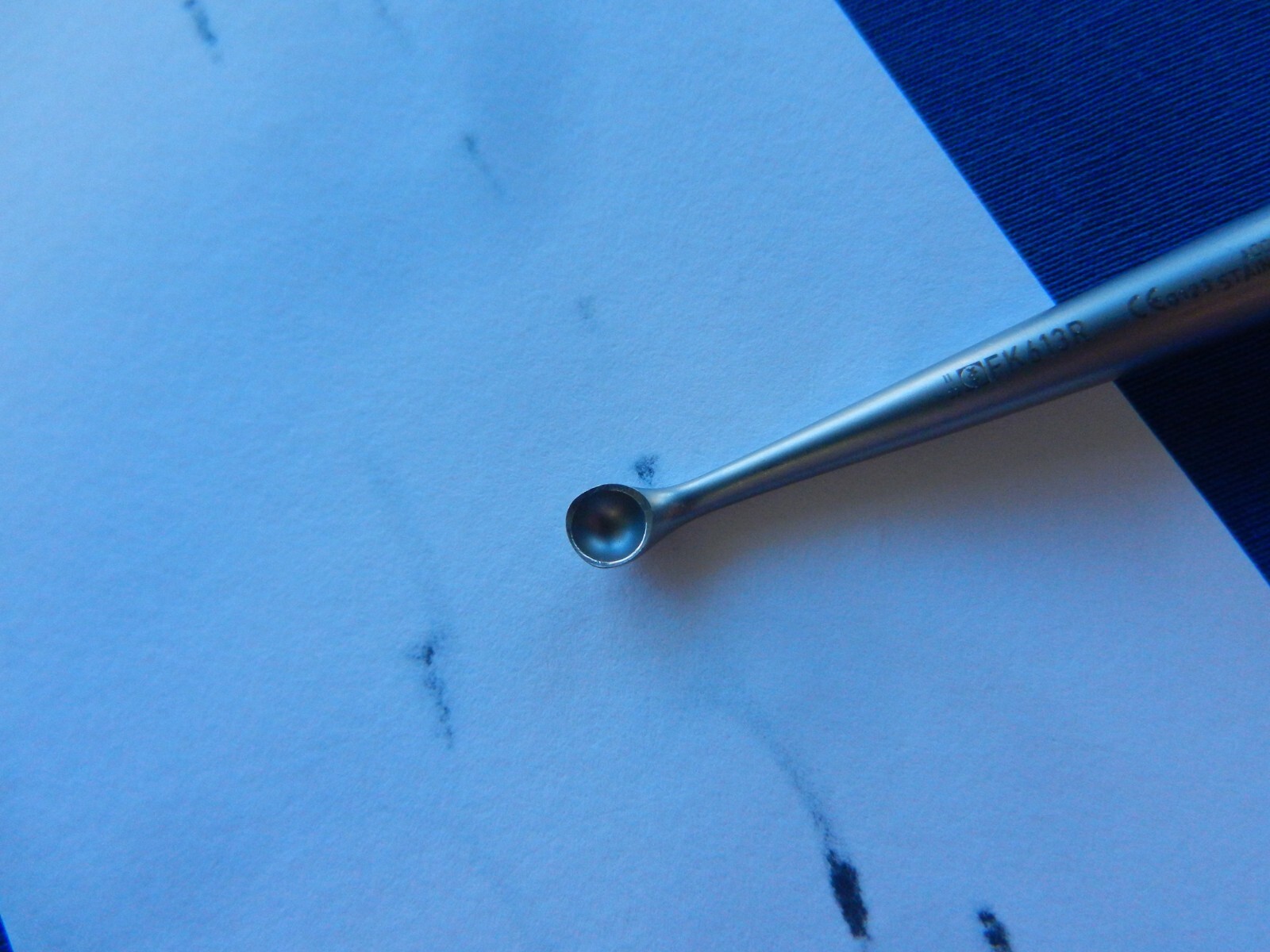 E3410 Aesculap FK613R Bruns Size 0 (5mm) Orthopedic Curette 16.5cm Length