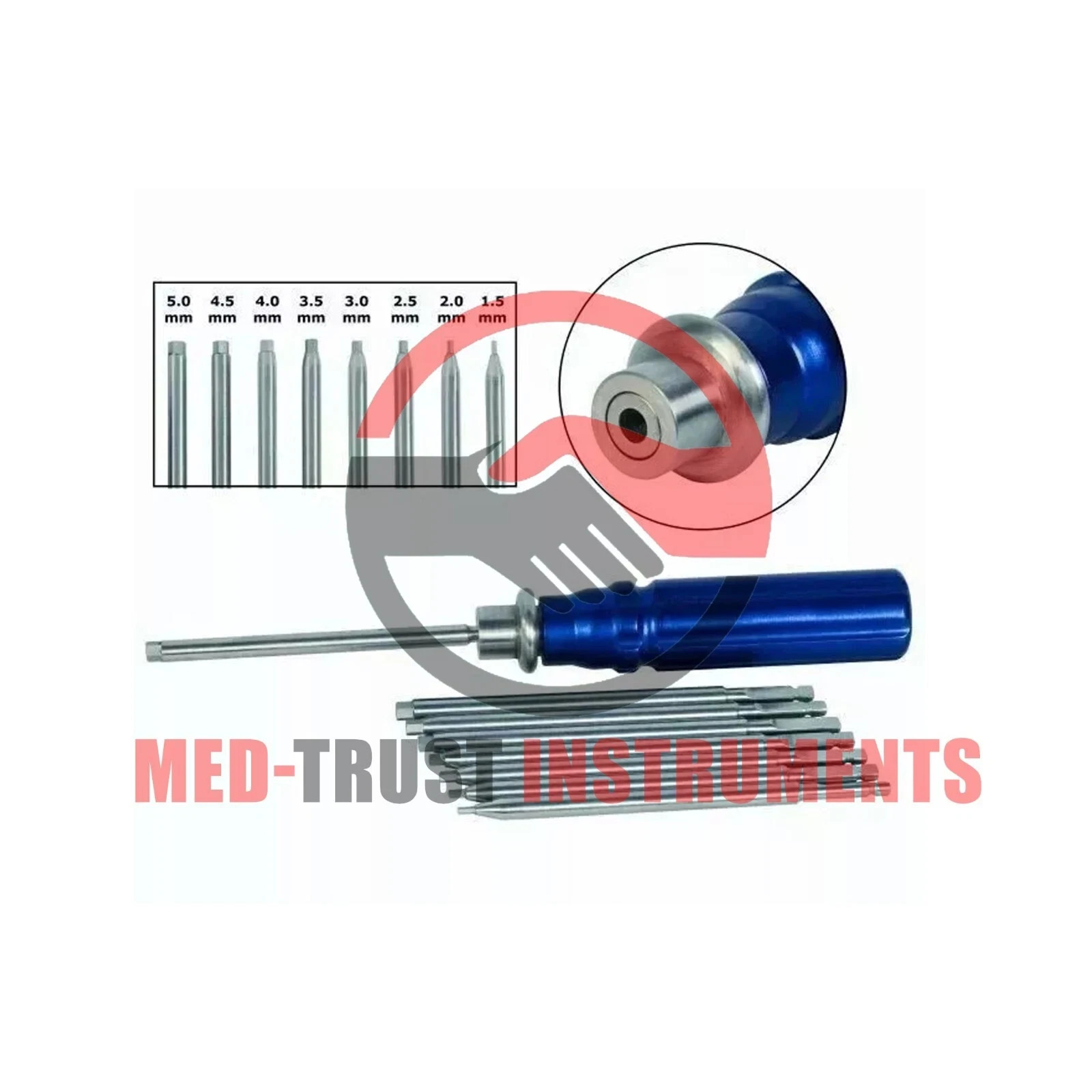 Orthopedic Bone Screwdriver Set With Quick Coupling Handle Surgical Instruments