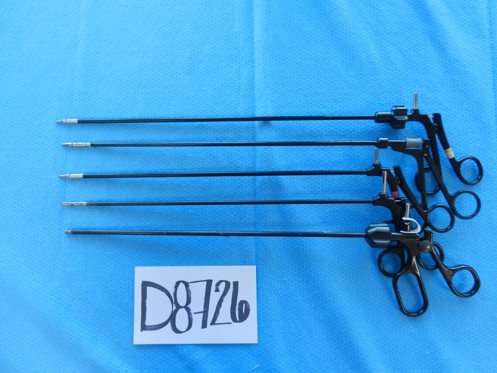 D8726 Jarit ACMI Surgical Fully Insulated 5.0mm Laparoscopic Forceps Lot of 5