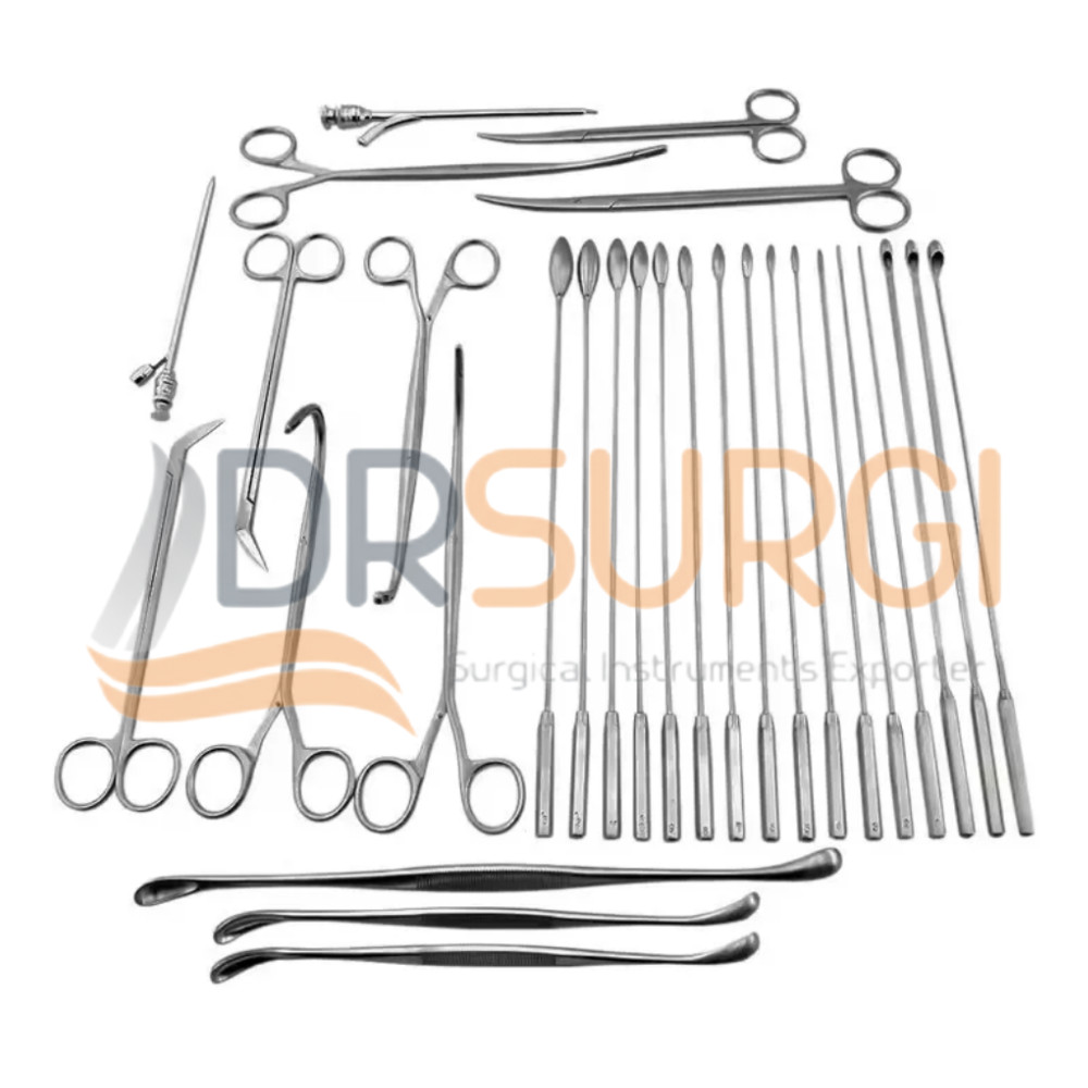 Basic General Surgery Cholecystectomy Surgical Instrument Set of 25 Pieces