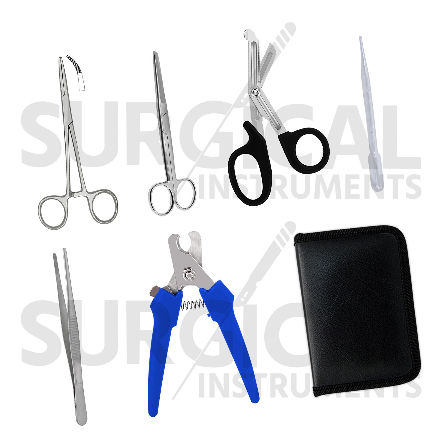 6 Pcs Pets First Aid Instruments Set German Grade Surgical Veterinary Kit