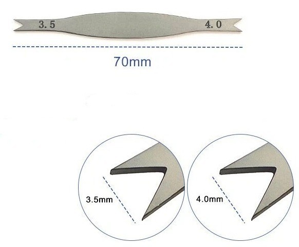 Ophthalmic Braunstein Fixed Caliper/Sizer SS Non-Magnetic Eye Surgery 5 Pcs Set