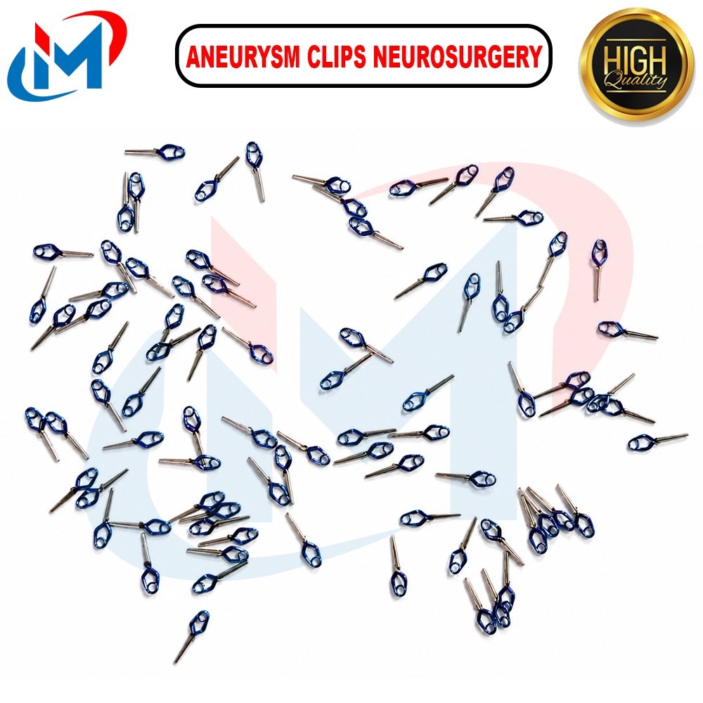 Aneurysm Clips Neurosurgery 10 Pcs Set In Titanium Premium Quality