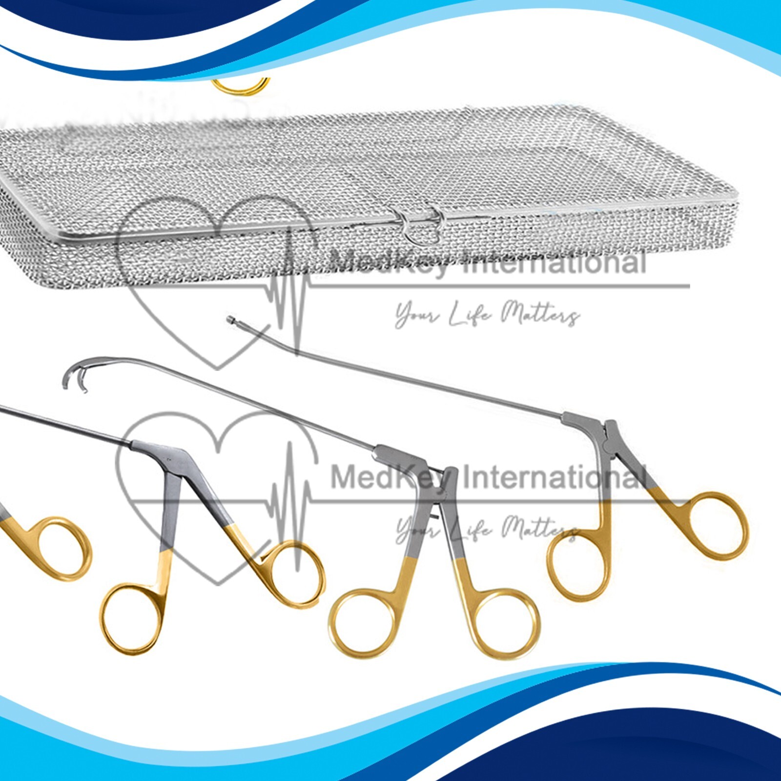 ENT Fess Instruments Set Sinus Surgery Endoscopic Complete 30 Pcs Instrument Set