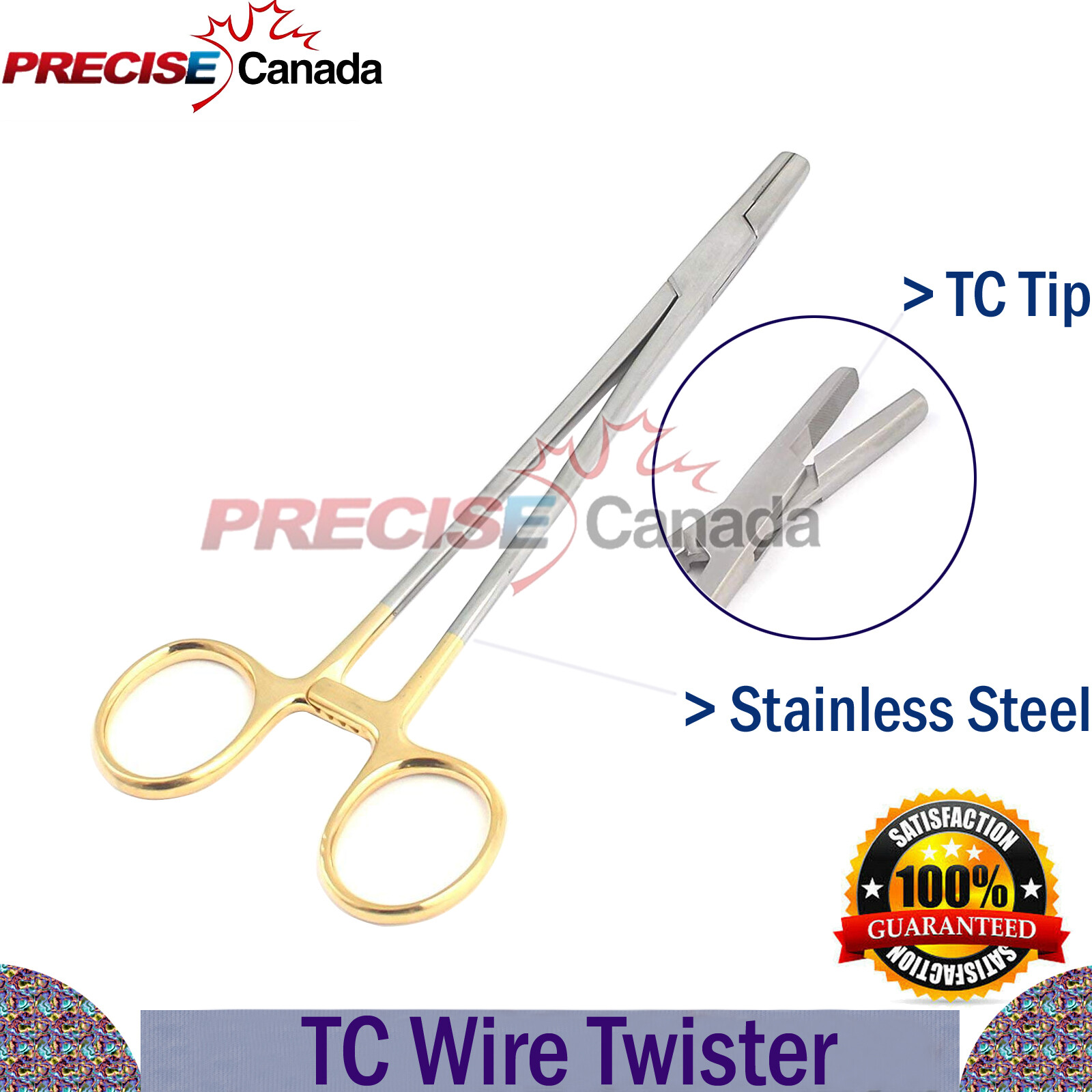 GERMAN Steel Sternal Wire Twister TC Tip 6″ Needle Holder Forceps Orthodontic