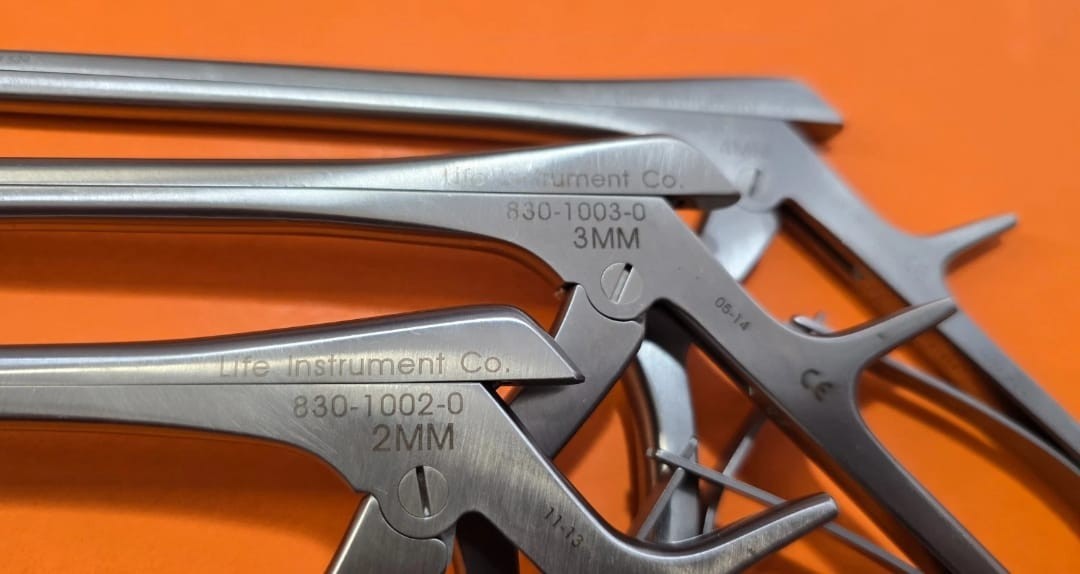 Life Instruments 830-1002-0 Neuro/Spine Kerrison Rongeurs 2, 3,4mm Set 10″