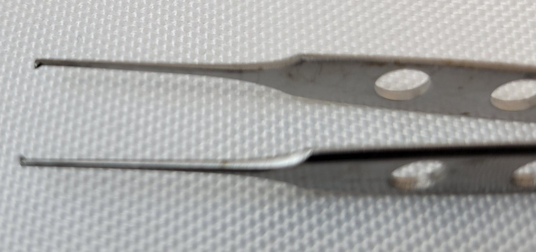 Aesculap OC051R Bishop-Harmon Iris Tissue Surgical Forceps, Straight Tips