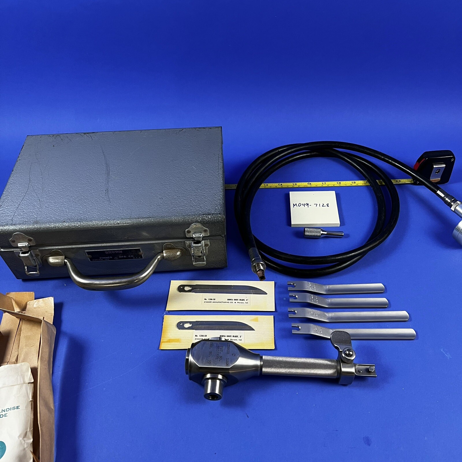 Zimmer 1206 Vintage Power Driven Surgical Knife with Attachments and Case