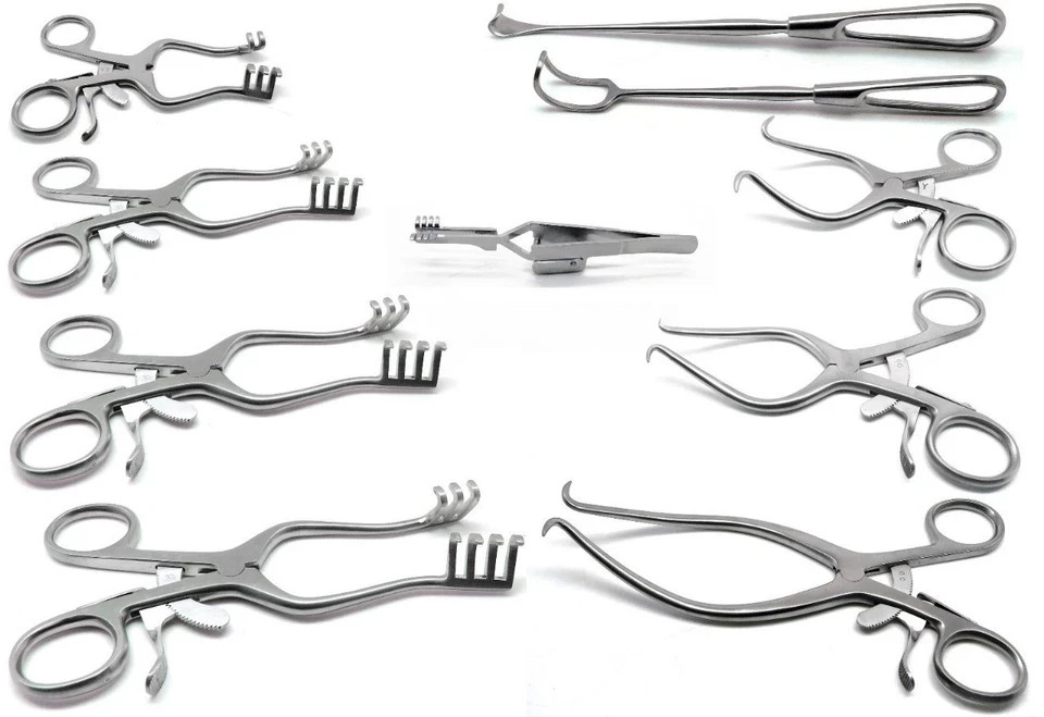 Surgical Instruments Retractor Set Weitlaner Gelpi Veterinary Stainless Steel 10