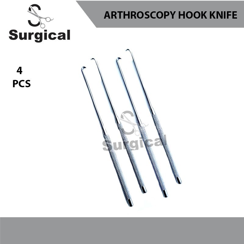 Arthroscopy Hook Knife Set 4 Pcs 3mm Right & Left | Arthroscopic Instrument