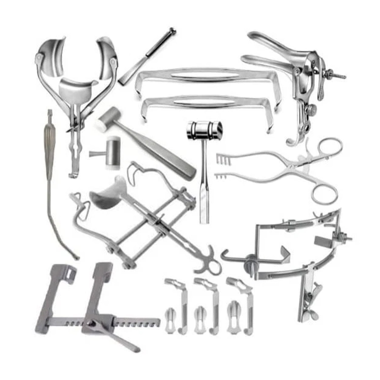 Complete Gynecological & Obstetric Surgical Instrument Set Stainless Steel 13pcs